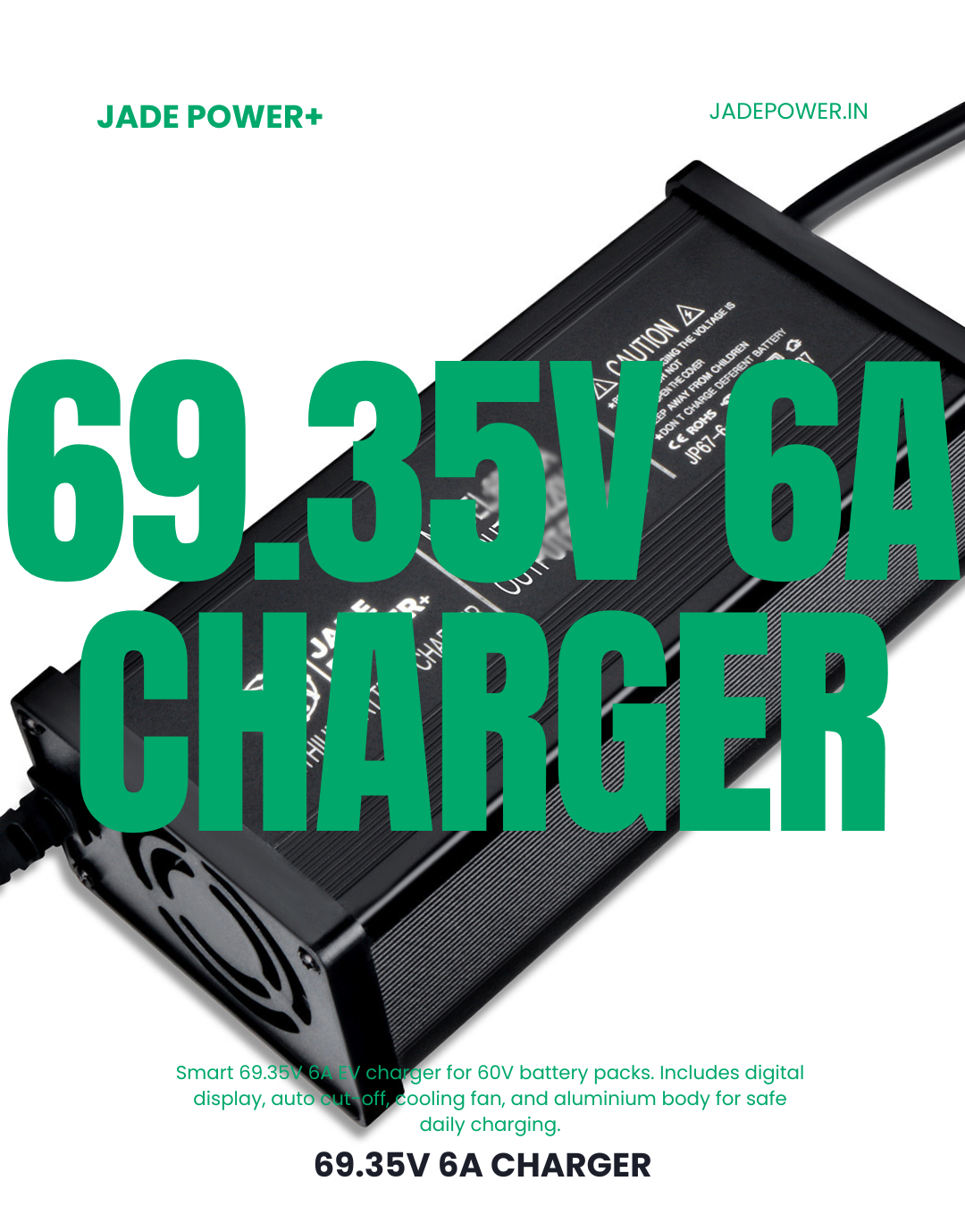 69.35V 6A Charger for Electric Scooter & Bike