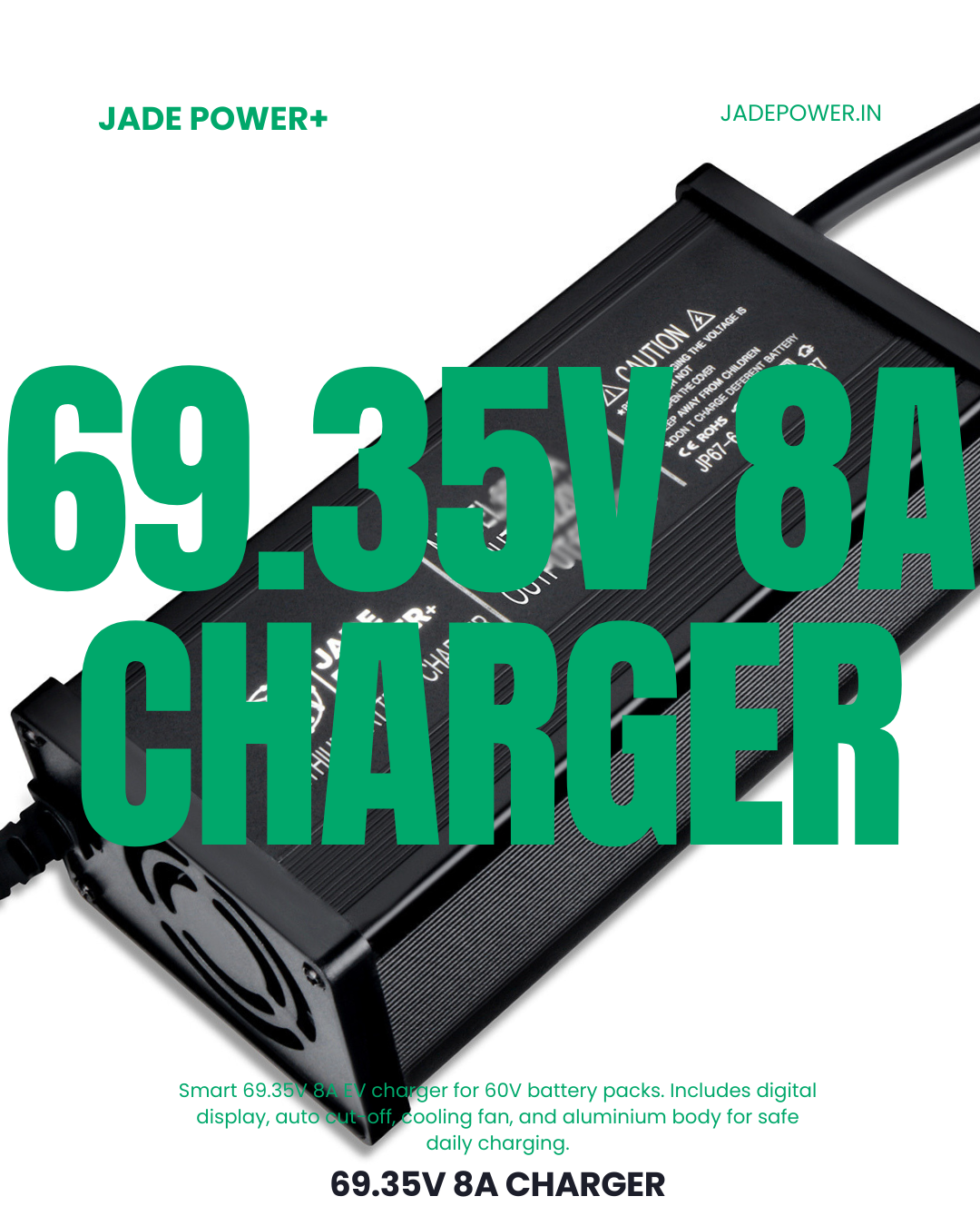69.35V 8A Charger for Electric Scooter & Bike