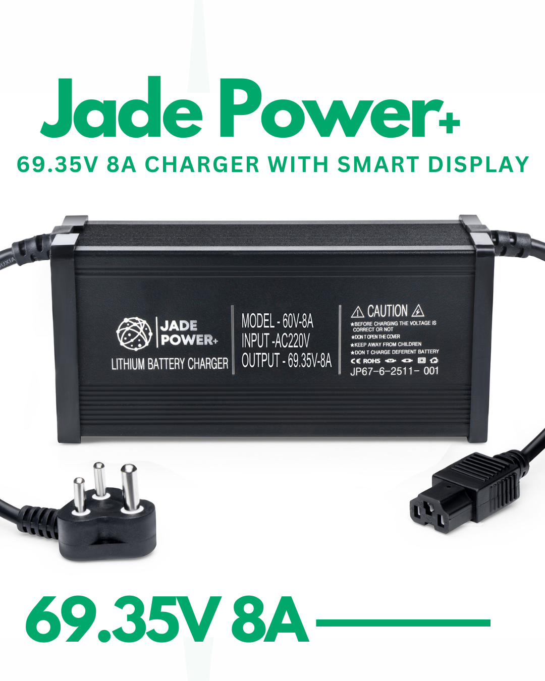 69.35V 8A Charger for Electric Scooter & Bike
