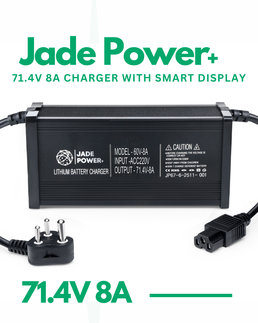 71.4V 8A Charger for Electric Scooter & Bike