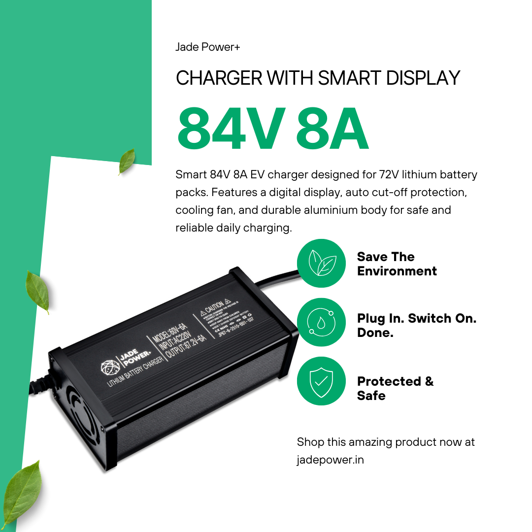 84V 8A Charger for Electric Scooter & Bike