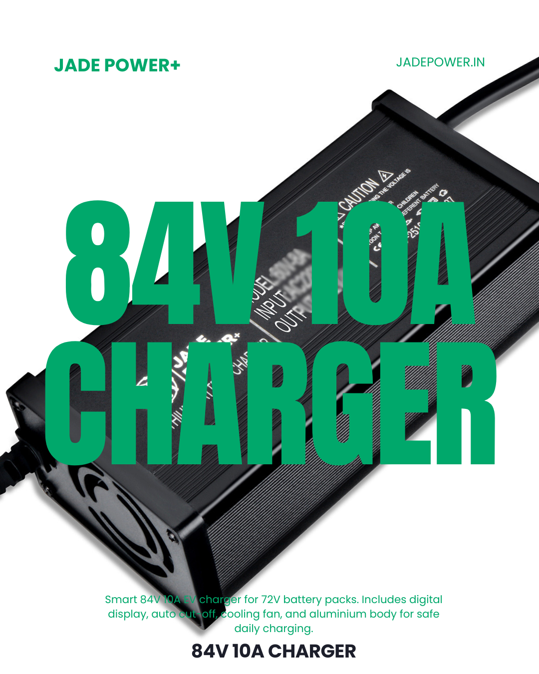 84V 10A Charger for Electric Scooter & Bike