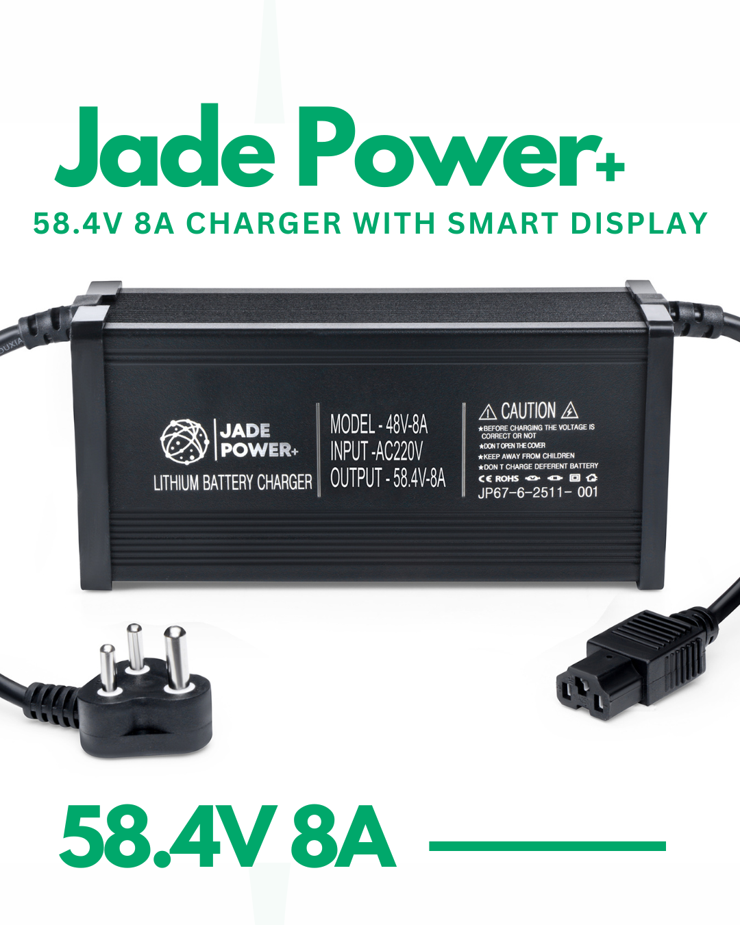 58.4V 8A Charger for Electric Scooter & Bike
