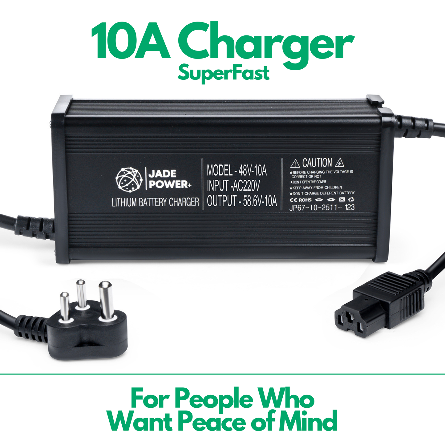 58.4V 10A Charger for Electric Scooter & Bike