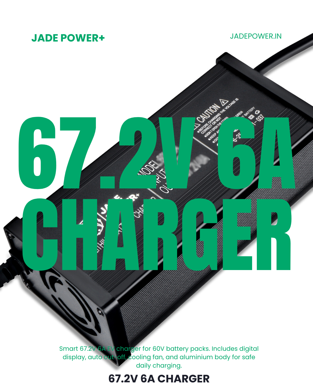 60V / 67.2V 6A Charger for Electric Scooter & Bike
