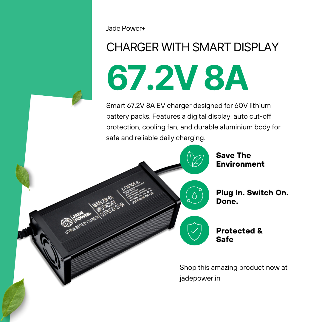 60V 8A / 67.2V 8A Charger for Electric Scooter & Bike
