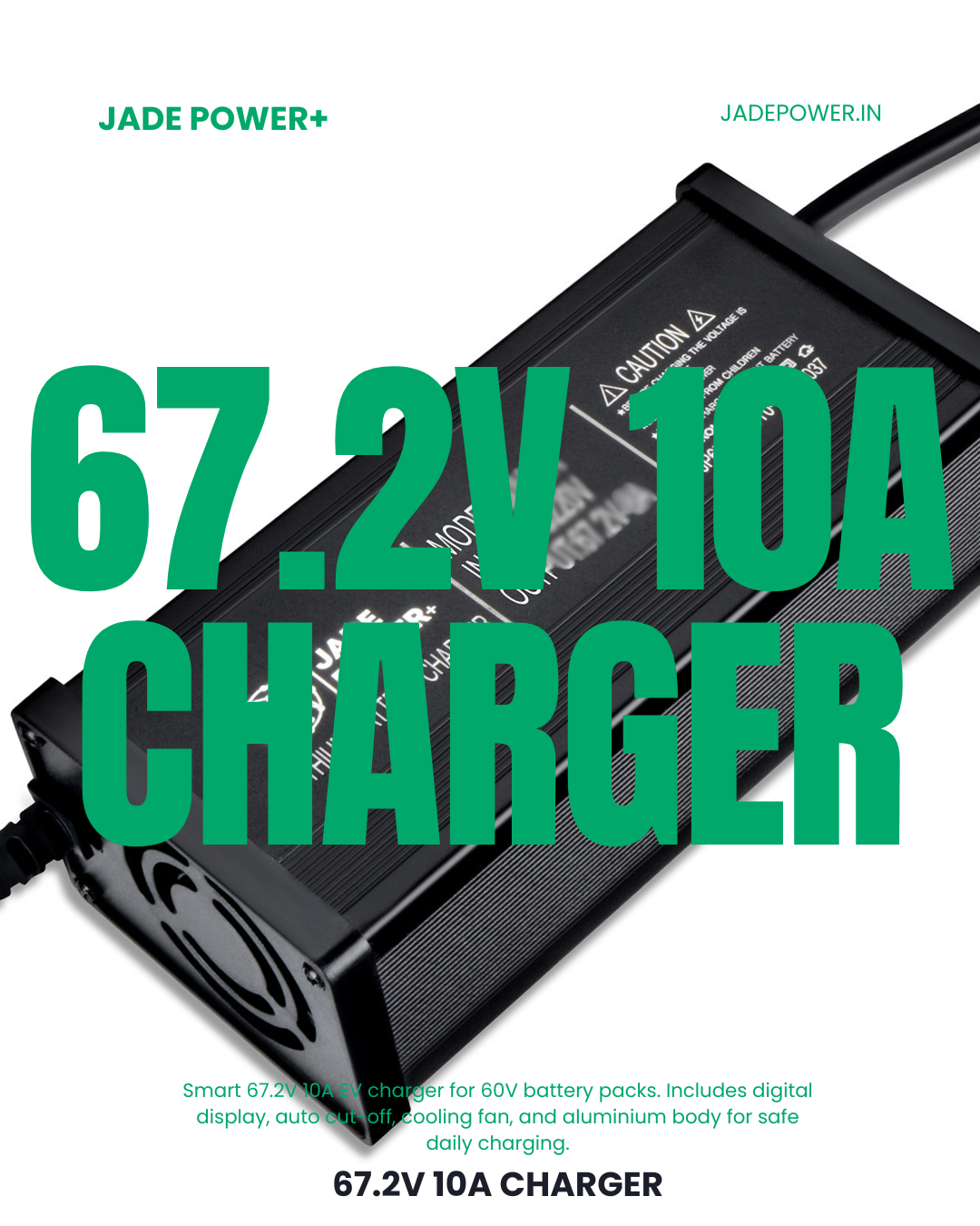 60V / 67.2V 10A Charger for Electric Scooter & Bike