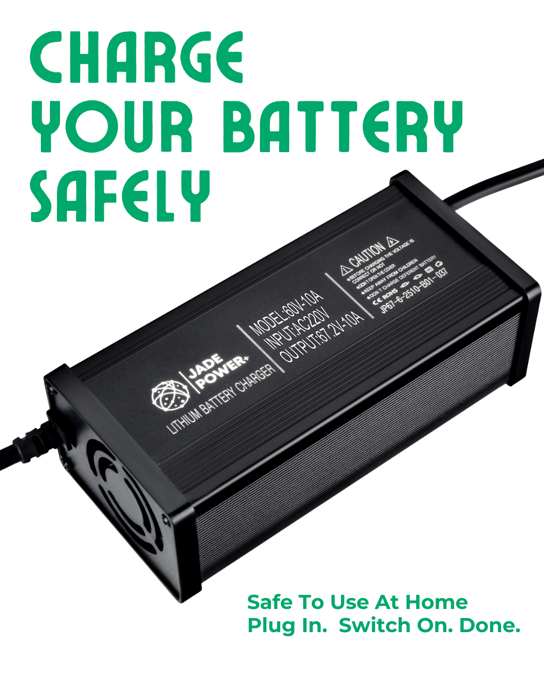 60V / 67.2V 10A Charger for Electric Scooter & Bike